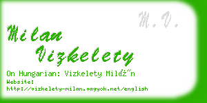 milan vizkelety business card